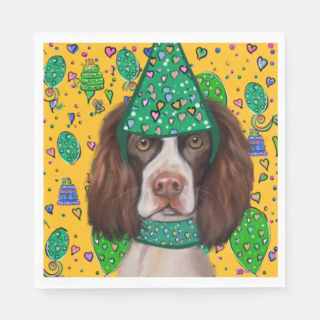 English Springer Spanel Serviette (Vorderseite)