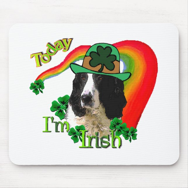 English Springer Spanel St Pattys Mousepad (Vorne)