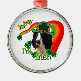 English Springer Spanel St Pattys Ornament Aus Metall