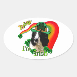 English Springer Spanel St Pattys Ovaler Aufkleber