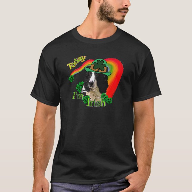 English Springer Spanel St Pattys T-Shirt (Vorderseite)