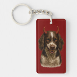English Springer Spaniel Angel / Devil keychain Schlüsselanhänger