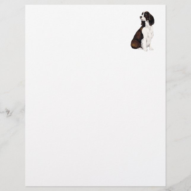 English Springer Spaniel Dog Art Letterhead (Vorderseite)