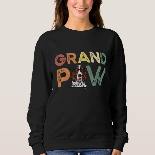 English Springer Spaniel Dog Grandpa  With Father  Sweatshirt (Vorderseite)