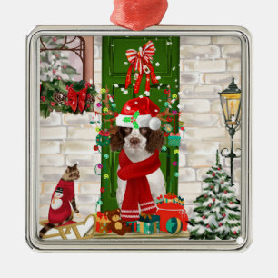 English Springer Spaniel Dog Weihnachten Ornament Aus Metall