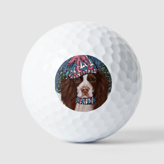 ENGLISH SPRINGER SPANIEL GOLFBALL (Vorderseite)