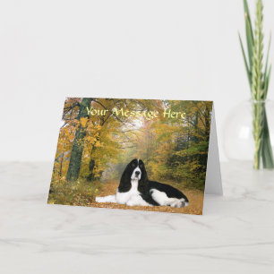 English Springer Spaniel Grußkarte Feiertagskarte