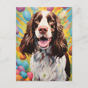 English Springer Spaniel Happy Oaster Postkarte