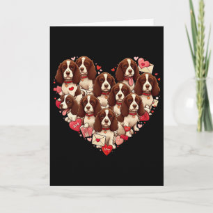 English Springer Spaniel Herz Valentinstag Damen Karte