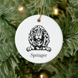 English Springer Spaniel Hund Personalisierter Hau Keramik Ornament