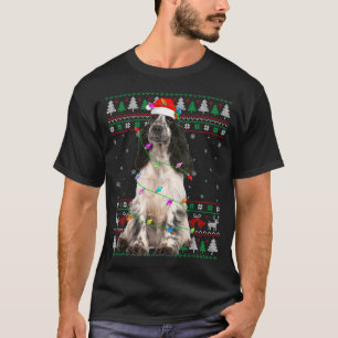 English Springer Spaniel Hund Weihnachten Hässlich T-Shirt