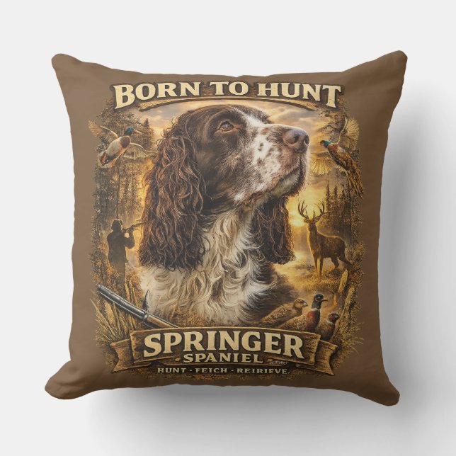 English Springer Spaniel Jagdhund Kissen (Vorderseite)
