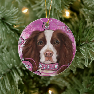 ENGLISH SPRINGER SPANIEL KERAMIK ORNAMENT