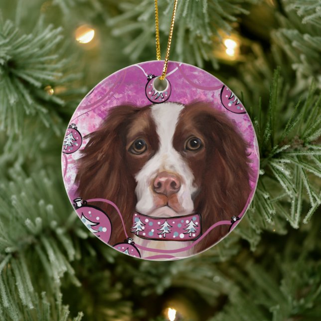ENGLISH SPRINGER SPANIEL KERAMIK ORNAMENT (Baum)