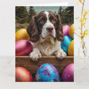 English Springer Spaniel Ostereier Karte