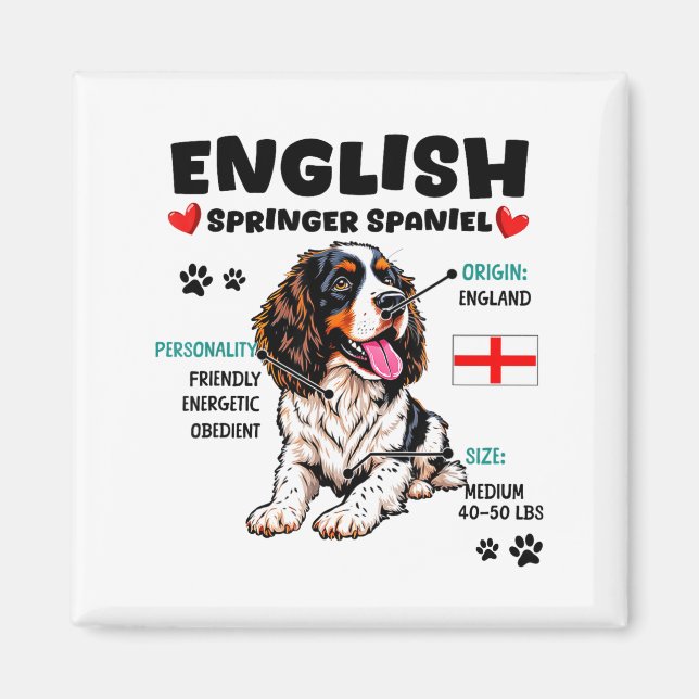 English Springer Spaniel Owner Funny Dog Lover  Magnet (Vorne)