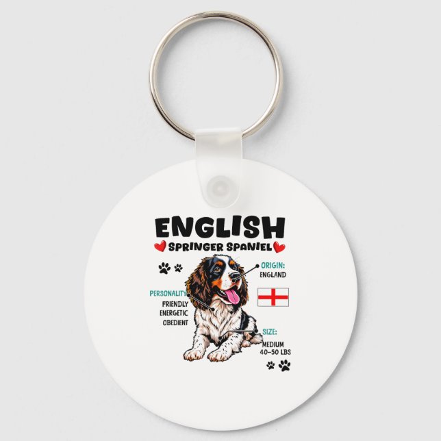 English Springer Spaniel Owner Funny Dog Lover  Schlüsselanhänger (Vorderseite)