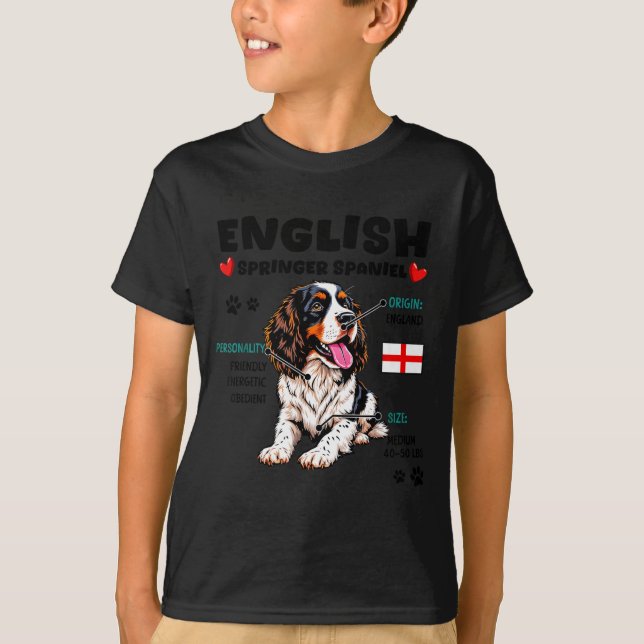 English Springer Spaniel Owner Funny Dog Lover  T-Shirt (Vorderseite)
