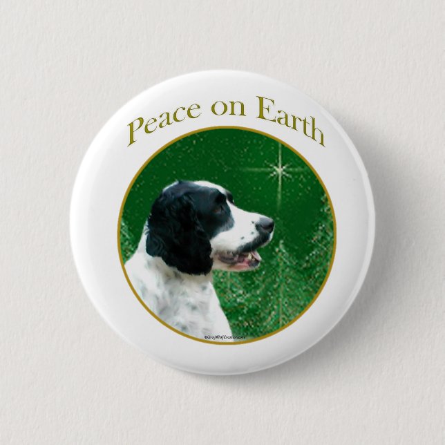 English Springer Spaniel Peace Button (Vorderseite)