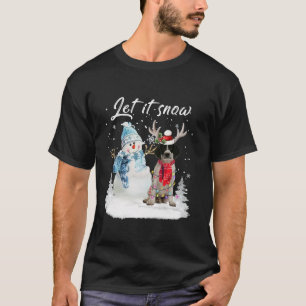 English Springer Spaniel Santa Dog Weihnachtsschne T-Shirt
