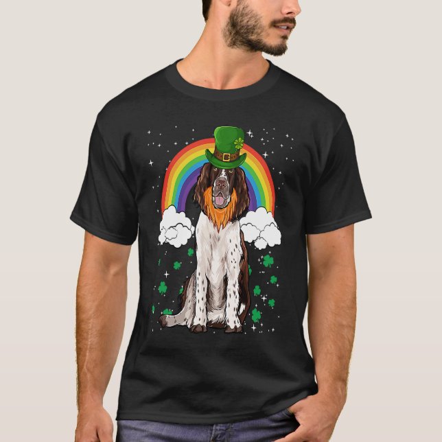 English Springer Spaniel St Patricks Day Leprechau T-Shirt (Vorderseite)