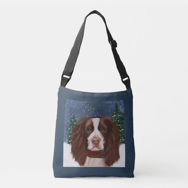 ENGLISH SPRINGER SPANIEL TRAGETASCHEN MIT LANGEN TRÄGERN (Vorderseite)
