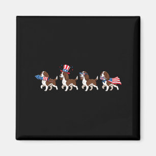 English Springer Spaniel USA-Flagge Memorial Day 4 Magnet