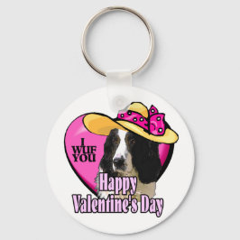 English Springer Spaniel Valentines Schlüsselanhänger