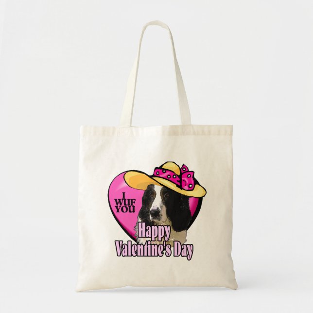 English Springer Spaniel Valentinstag Tragetasche (Vorne)