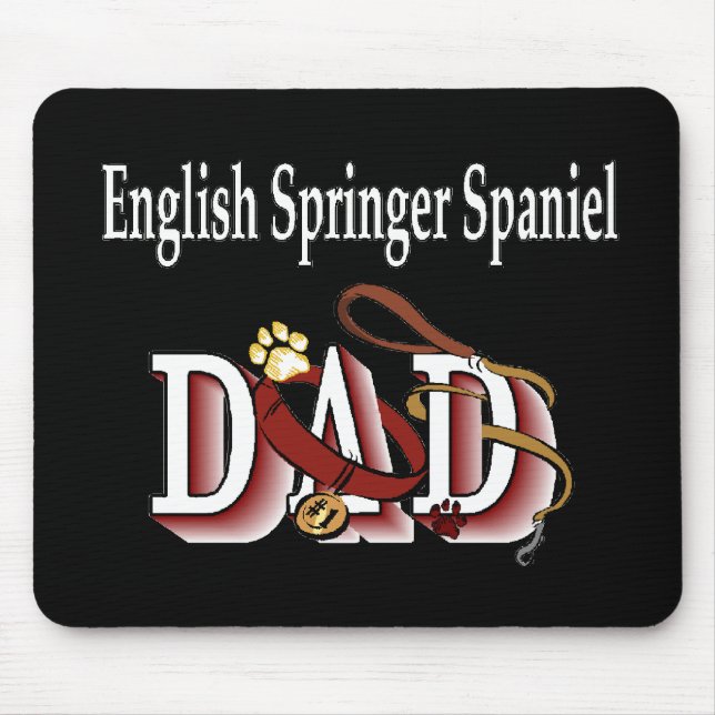 English Springer Spaniel Vater Geschenke Mousepad (Vorne)