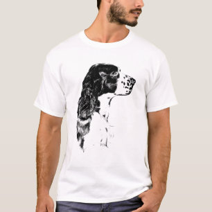 English Springer Spaniel Vintag Dog Art T-Shirt