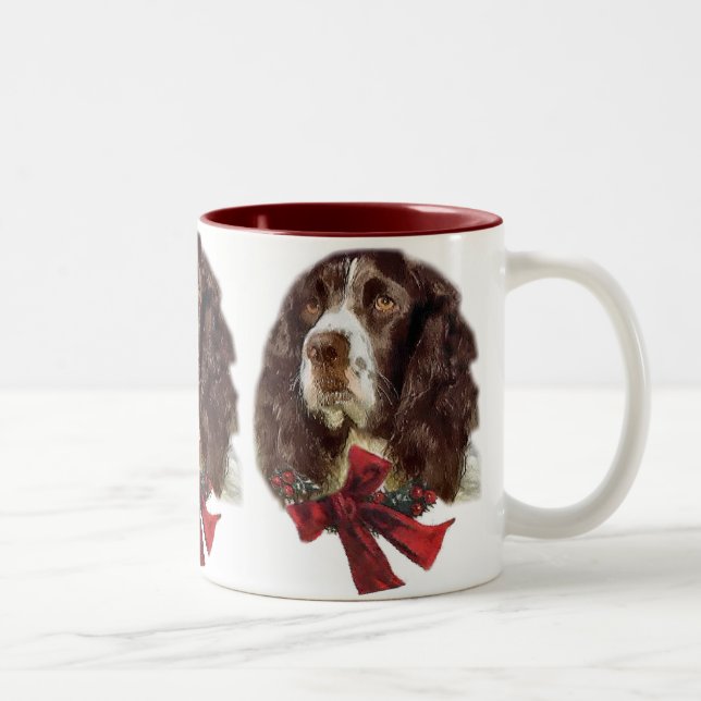 English Springer Spaniel Weihnachtsgeschenke Zweifarbige Tasse (Rechts)