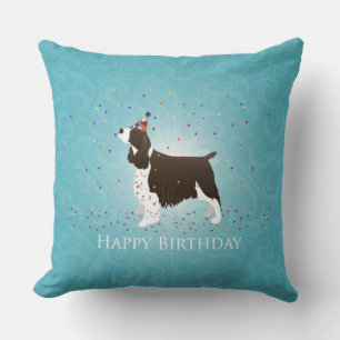 English Springer Spanier Birthday Design Kissen