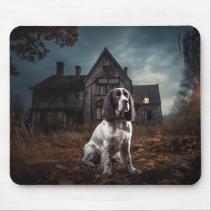 English Springer Spanier Halloween Beängstigend Mousepad