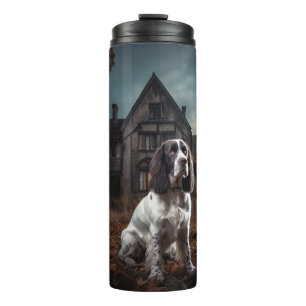 English Springer Spanier Halloween Beängstigend Thermosbecher