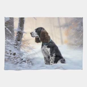 English Springer Spanier Let It Snow Christmas Geschirrtuch