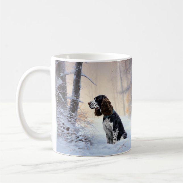 English Springer Spanier Let It Snow Christmas Kaffeetasse (Links)