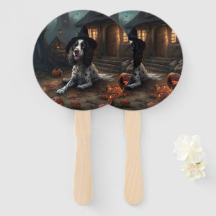 English Springer Spanier Pumpkins Halloween Beängs Fächer