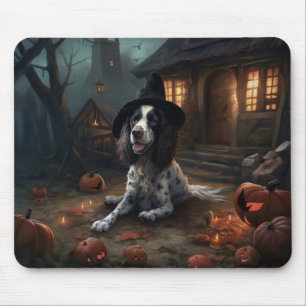 English Springer Spanier Pumpkins Halloween Beängs Mousepad