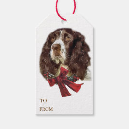 English Springer Spanier Weihnachten Geschenkanhänger