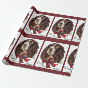 English Springer Spanier Weihnachten Geschenkpapier