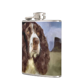 English Springer Spanisch Art Flachmann