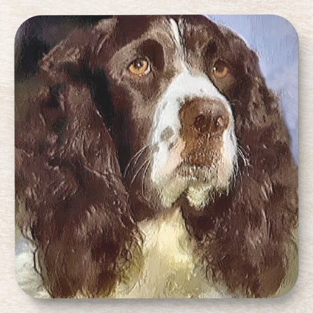 English Springer Spanisch Art Getränkeuntersetzer (Vorderseite)