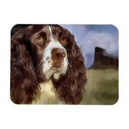 English Springer Spanisch Art Magnet
