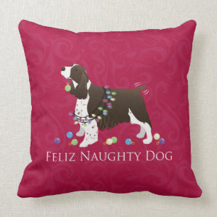 English Springer Spanisch Weihnachtsdesign Kissen