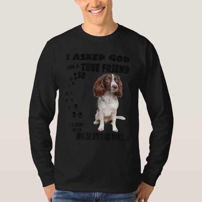 English Springer Spanisch Zitat Mama Vater Print,  T-Shirt (Vorderseite)