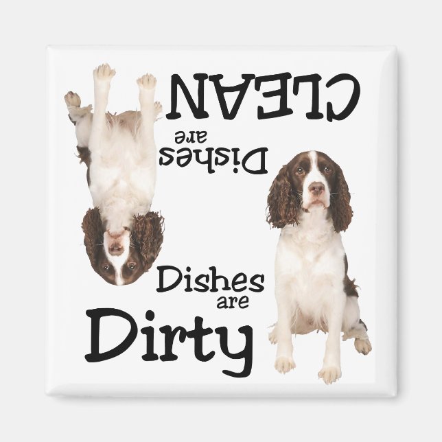 English Springer Spanische Liebhaber Geschirrspüle Magnet (Vorne)