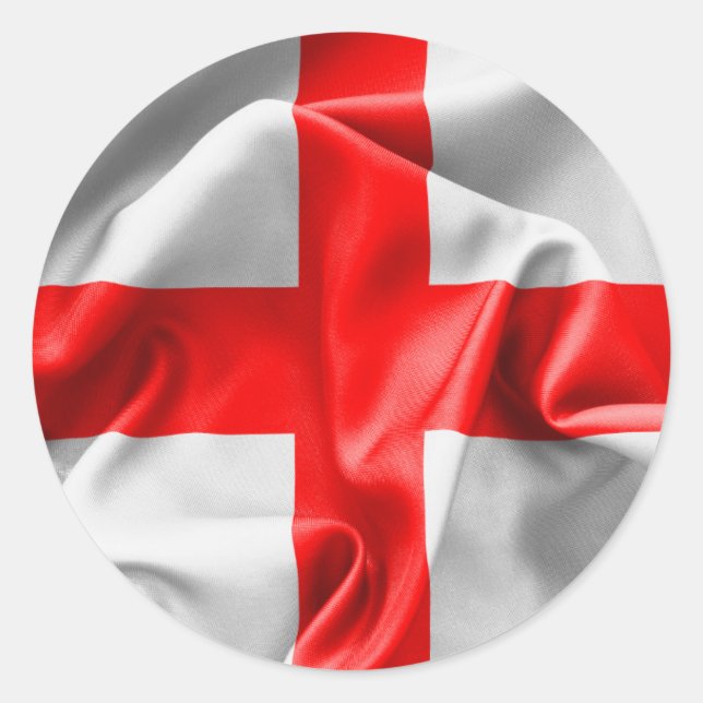 English St Georges Cross Flag Runder Aufkleber (Vorderseite)