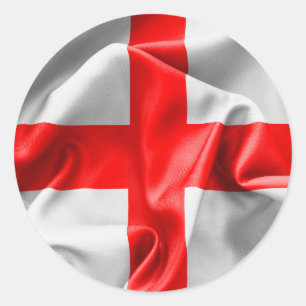 English St Georges Cross Flag Runder Aufkleber