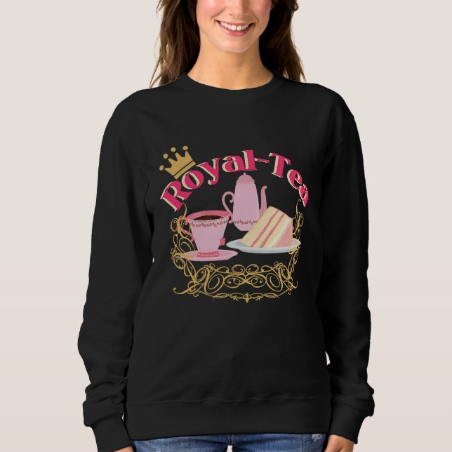 English Tea Party Royalty Pun Tea Sweatshirt (Vorderseite)